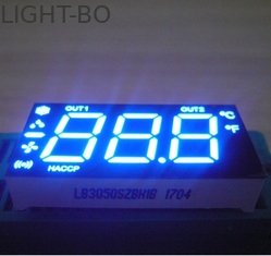 Blaue Farbekundenspezifische LED-Anzeige, dreifache Segment LED-Anzeige der Stellen-7 für Kühlschrank