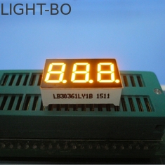 Dreifache Segment LED-Anzeigen-Gelb-Farbe der Stellen-7 für elektrischen Ofen/Mikrowelle