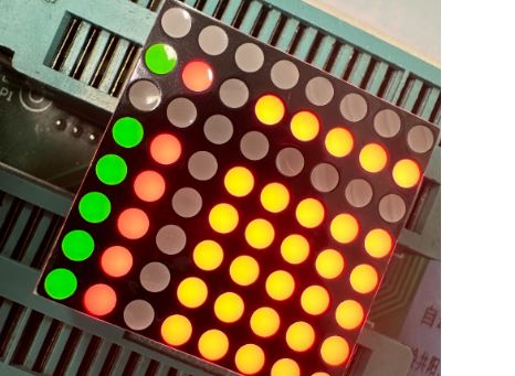 Ein guter Preis. Gemeinsame Leistung des Anodenstabilisators 3mm 8*8DOT Matrix LED-Display zweifarbig Rot/Grün für bewegliche Zeichen Online