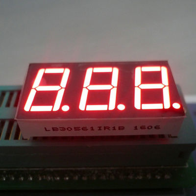 Ultrahelle rote Oberfläche Common-Cathode LED-Anzeige 7 Segment 3-stellig 14,2 mm für Temperaturregler