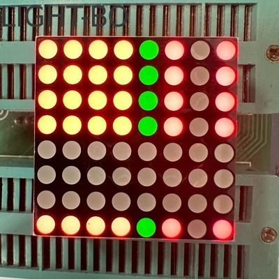 Gemeinsame Leistung des Anodenstabilisators 3mm 8*8DOT Matrix LED-Display zweifarbig Rot/Grün für bewegliche Zeichen