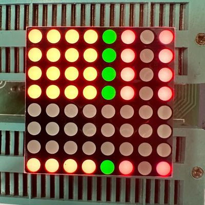 Gemeinsame Leistung des Anodenstabilisators 3mm 8*8DOT Matrix LED-Display zweifarbig Rot/Grün für bewegliche Zeichen