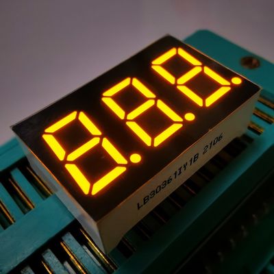 7 Segment 3 Ziffer 9,2 mm LED-Display Superhelle Bernstein-Gemeinsame Kathode für Panelmeter