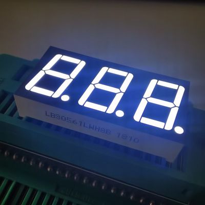 Allgemeine Anode Ultra Bright White Graue Oberfläche 7 Segment 3-stelliges 14,2 mm LED-Display für Temperaturregler