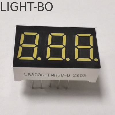 Ultrahelle weiße 3-stellige 7-Segment-LED-Anzeige mit 0,36-Zoll-Kathode für Temperatur-/Feuchtigkeitsanzeiger