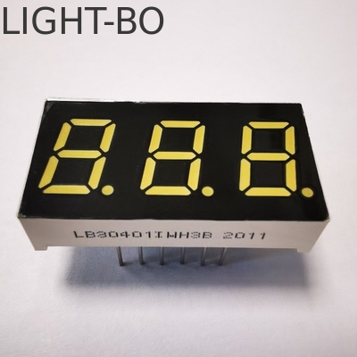 Dreistellige Weiß7 Segment LED-Display Gemeinsame Kathode für Temperaturanzeiger