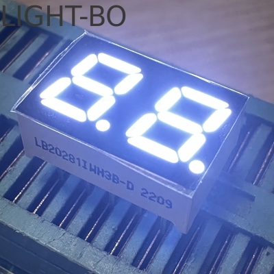 Superhelles Weiß 2-stelliges 7mm 7-Segment-LED-Display Gemeinsame Kathode für Haushaltsgeräte