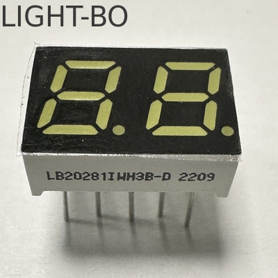 2-stelliges 7mm 7-Segment-LED-Display Superhell weiße gemeinsame Anode für Haushaltsgeräte