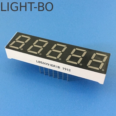 Super helles Rot 7 Segment LED-Display 0,39 Zoll 5 Ziffern gemeinsame Anode für digitale Frequenzwandler