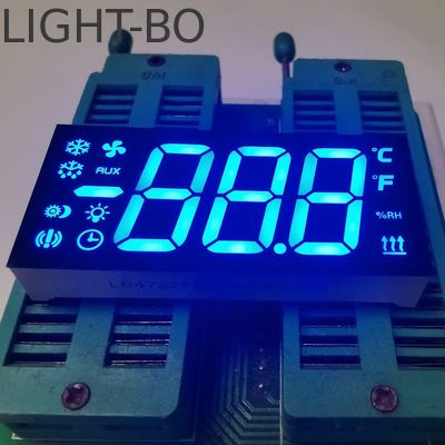 Custom 3-stellige 7-Segment-LED-Display Ultrablaue gemeinsame Anode für Kühlschrankencontroller