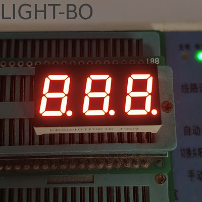 0.4 Zoll Ultrahellrot 7 Segment LED-Display Dreistellige gemeinsame Anode