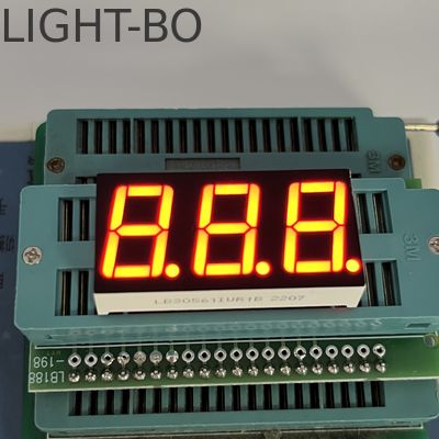 Ultrahelle rote Oberfläche Common-Cathode LED-Anzeige 7 Segment 3-stellig 14,2 mm für Temperaturregler