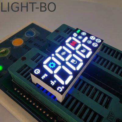 Weiß/Blau/Grün/Rot 3-stelliges 17mm 7-Segment-LED-Display, gemeinsame Anode, für Kühlschranksteuerung