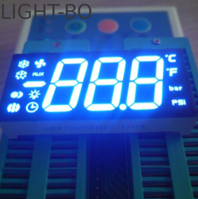 Ein guter Preis. Ultrahelle blaue, kundenspezifische dreistellige 7-Segment-LED-Anzeige, gemeinsame Anode, für Kühlschranksteuerung Online