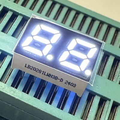 Superhelles Weiß 2-stelliges 7mm 7-Segment-LED-Display Gemeinsame Kathode für Haushaltsgeräte