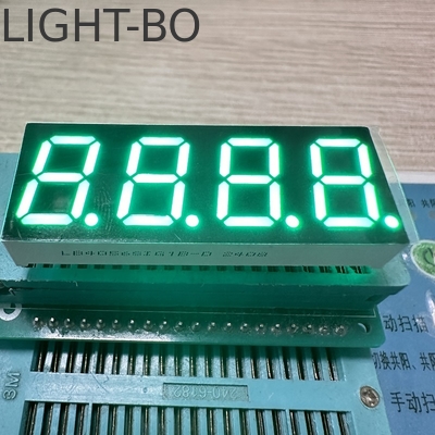 4-stellige 0,56-Zoll (14,2 mm) 7-Segment-LED-Anzeige – Reines Grün, Common Anode für Instrumententafeln & Haushaltsgeräte