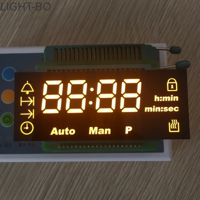 10.7mm Schrifthöhe kundenspezifische LED-Anzeige ultra bernsteinfarbig für Digital-Ofen-Timer