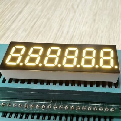 Gelbe 6-stellige 0,36-Zoll 7-Segment-LED-Display, weit verbreitet für die Instrumententafel