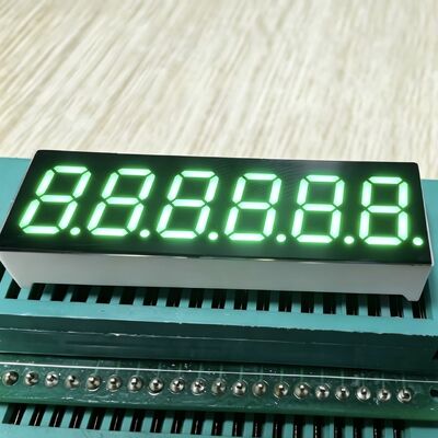 Reines grünes 6-stelliges 0,36-Zoll-7-Segment-LED-Display, weit verbreitet für Instrumententafeln