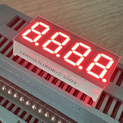 Ultra Bright Red 0.36 inch 4 Digit 7 Segment LED Display Common Cathode for Electronics