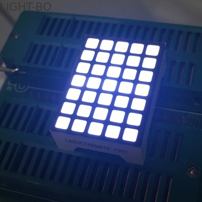 Quadratische 5x7 Punktematrix LED-Anzeigen-ultra weiße Reihen-Anoden-Spalten-Kathode für Aufzug-Indikator