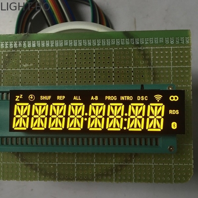 Allgemeines Kathode kundenspezifisches Segment-lange Lebensdauer des LED-Anzeigen-ultra helles Bernstein-8 der Stellen-14