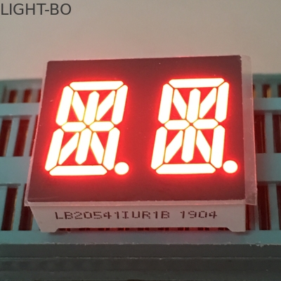 Eine ultra rote 0,54 Zoll-Doppelstelle 14 SegmentAlphanumeric führte Anzeige für Instrumentenbrett