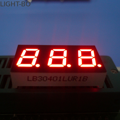 0.4 Zoll Superhellrot 7 Segment LED-Display Dreistellige gemeinsame Anode