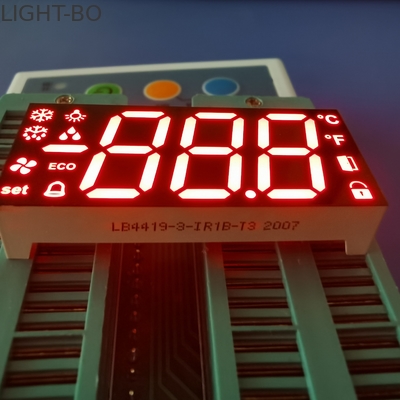 Dreifache allgemeine Anode 100mcd 17mm 7 Segment LED-Anzeige