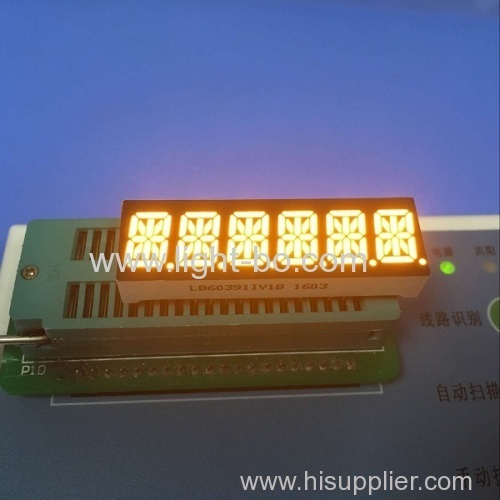 Benutzerdefinierte Super Amber 6-stellige 14-Segment-LED-Anzeige 0,39 für Digitalanzeige