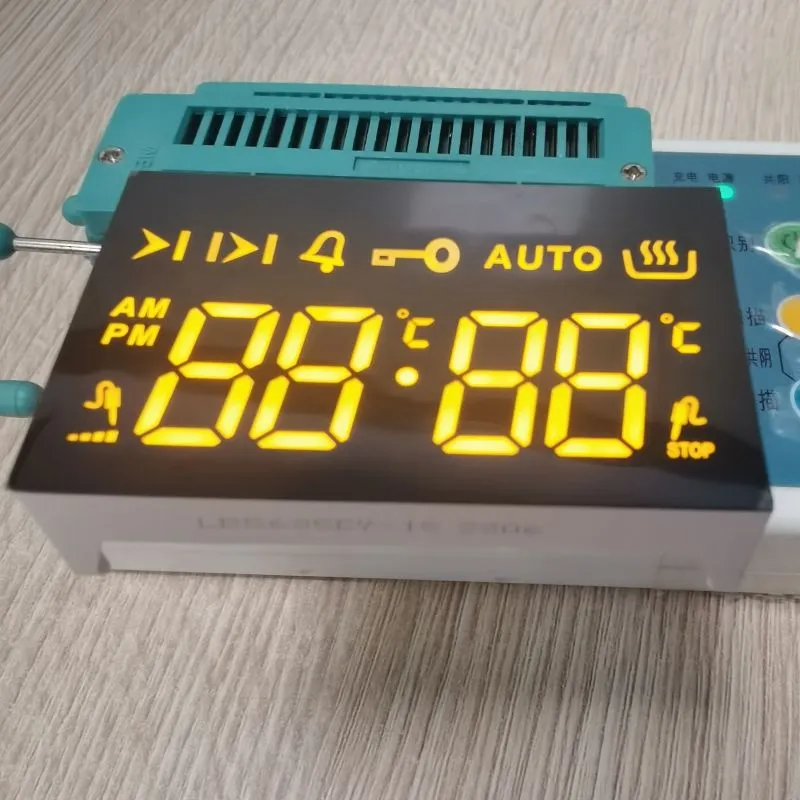 Ultra-Amber-LED-Display 7 Segmente 4 Ziffern Gemeinsame Kathode für 4 Tasten Berührung Eingebauter Ofen 0