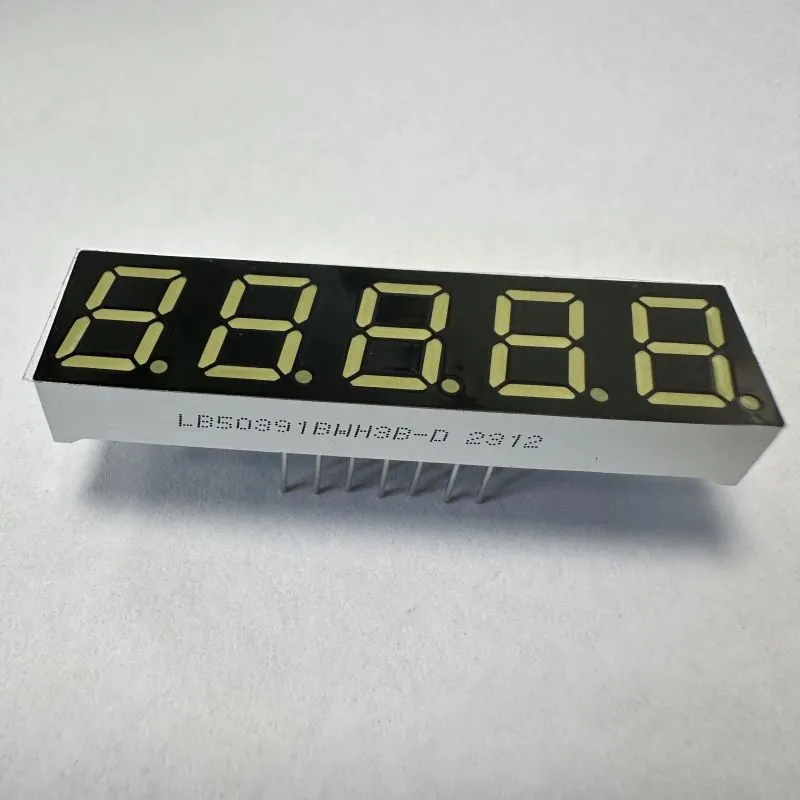 Ultraweiß 7 Segment LED-Display 5 Ziffern 0,39 Zoll gemeinsame Anode für digitale Anzeige 0