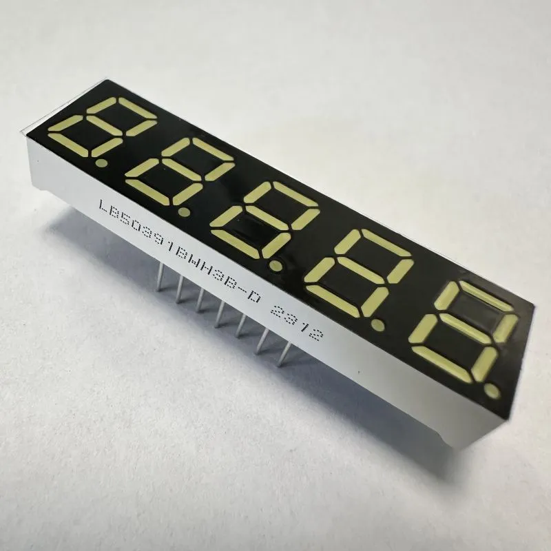 Ultraweiß 7 Segment LED-Display 5 Ziffern 0,39 Zoll gemeinsame Anode für digitale Anzeige 1
