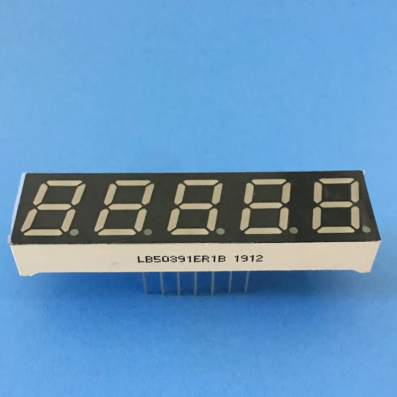 Super helles Rot 7 Segment LED-Display 0,39 Zoll 5 Ziffern gemeinsame Anode für digitale Frequenzwandler 4