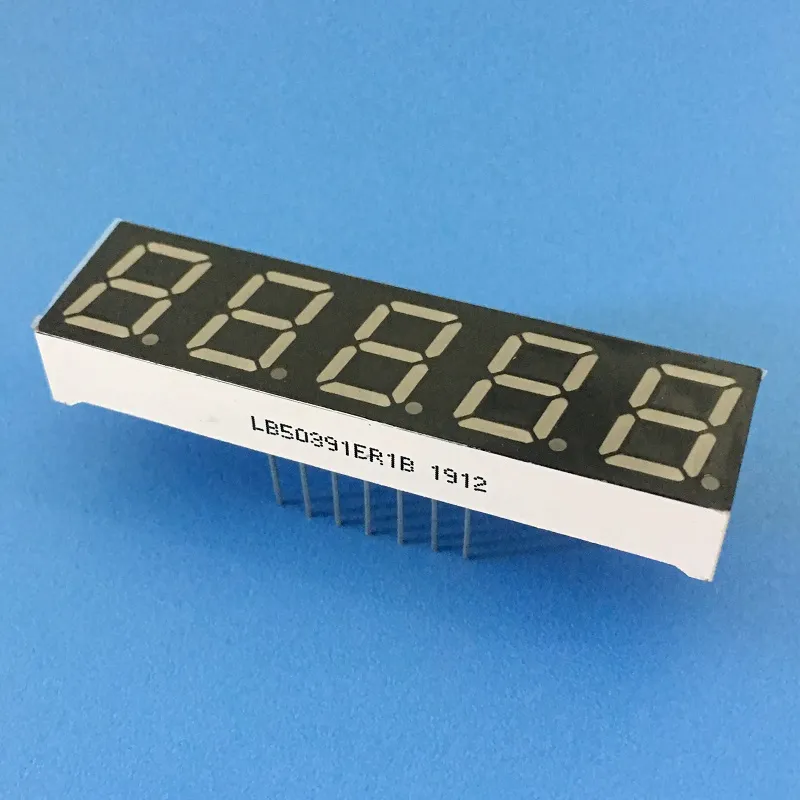 Super helles Rot 7 Segment LED-Display 0,39 Zoll 5 Ziffern gemeinsame Anode für digitale Frequenzwandler 5