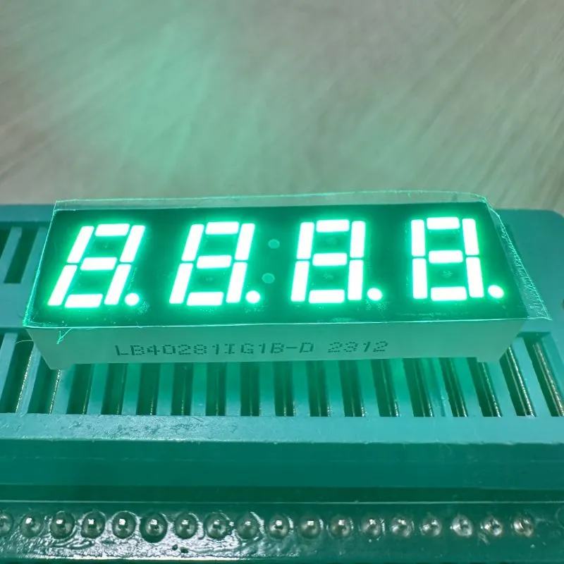 LED-Display 7 Segment 4 Ziffern reine grüne gemeinsame Kathode für Temperaturfeuchtigkeit 0