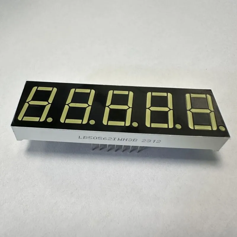 Ultraweiß 0,56 Zoll 5-stelliges 7-Segment-LED-Display mit gemeinsamer Anode zur Prozesssteuerung 2