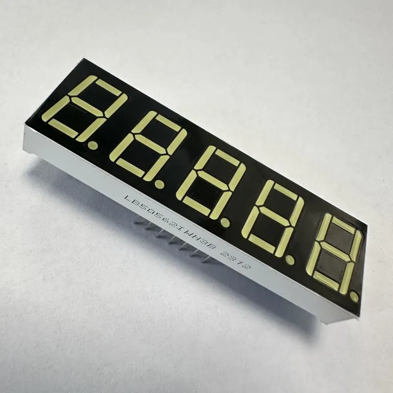 Ultraweiß 0,56 Zoll 5-stelliges 7-Segment-LED-Display mit gemeinsamer Anode zur Prozesssteuerung 1