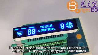Benutzerdefinierte blaue 7-Segment-LED-Display-Touch-Taste zur Temperaturregelung