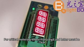4-stellige 14-Segment-alphanumerische LED-Anzeige, ultrahelles Rot, für Taxameter-/Messanwendungen